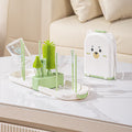 Travel Baby Bottle Brush Set - Newborn Safe Silicone Cleaning Brushes With Storage Box For Bottles, Nipples & Accessories