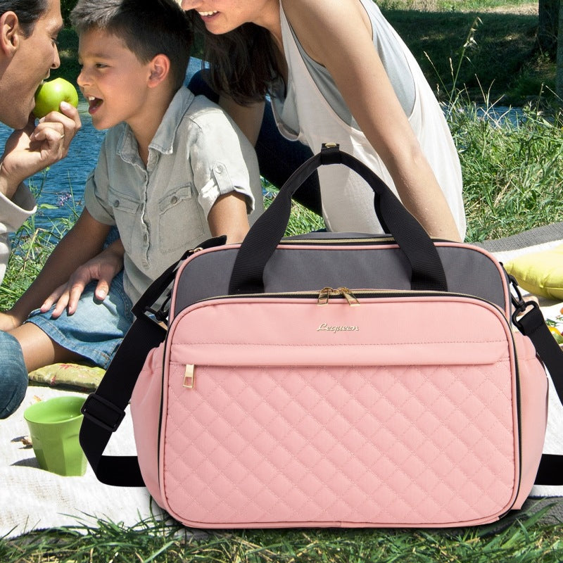 Large Capacity Hand-carrying Multifunctional Crossbody Oxford Cloth Diaper Bag