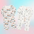 Light And Soft Bamboo Fiber Baby Jumpsuit Floral Animal Cute Print Spring Autumn Newborn Clothes Unisex Long Sleeve Baby Rompers For Boys Girls